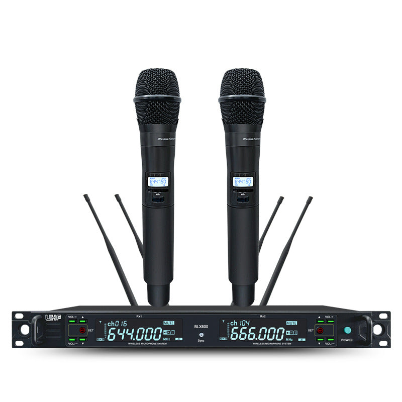 u段無線一拖二麥克風專業直播k歌舞台演出麥克風