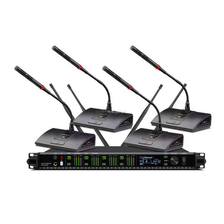 真分集無線麥克風一拖四 舞台會議學校大線路板無線麥克風