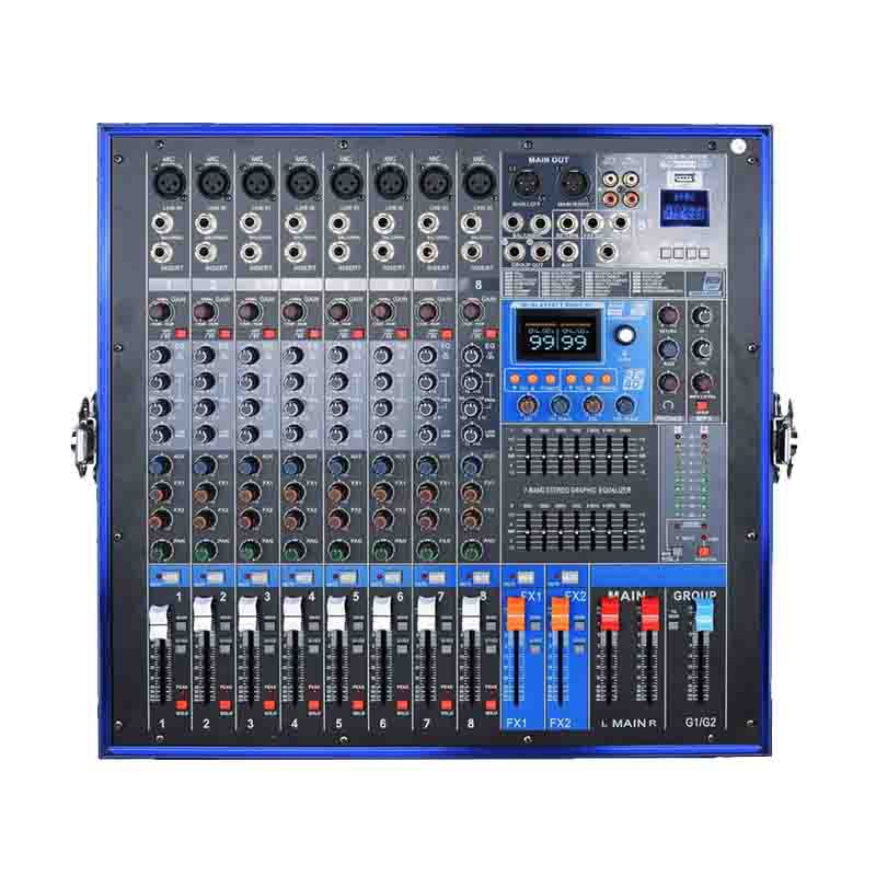 8路帶擴大機新款調音台一體機大功率舞台演出婚禮帶藍牙雙效果