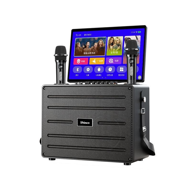 家庭ktv音響套裝戶外廣場舞移動卡拉ok音箱觸控點歌機一體機