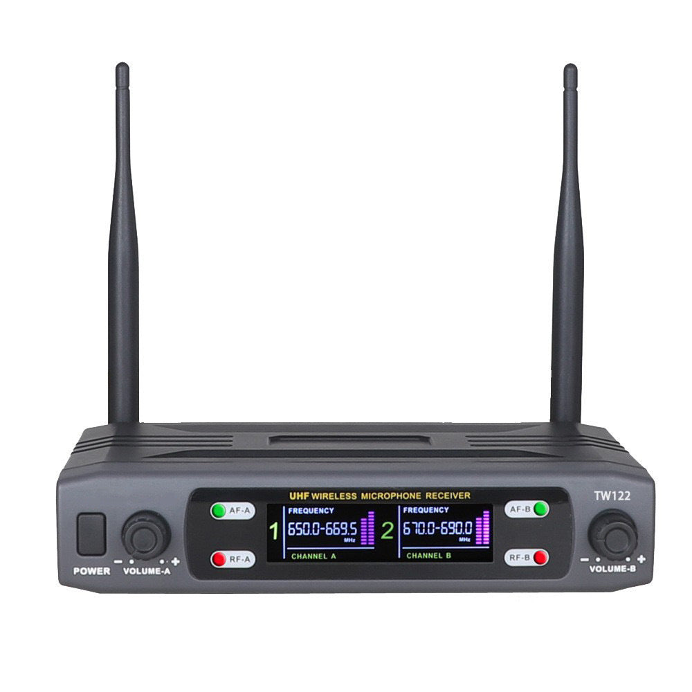 一拖二V段調頻無線動圈麥克風 家用KTV學校演講可充電手持