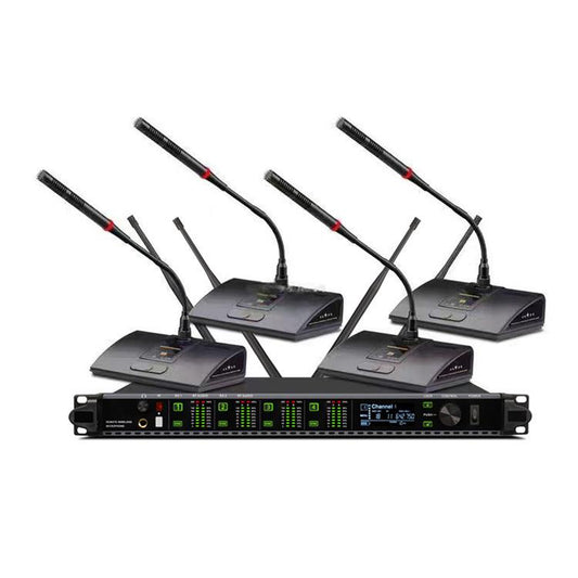 真分集無線麥克風一拖四 舞台會議學校大線路板無線麥克風