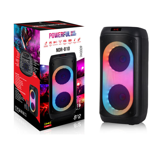 雙8吋大功率80瓦戶外藍牙音箱雙咪