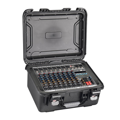 高功率帶功放混音器8路手提箱式戶外演出mixer混音器混音器混音台